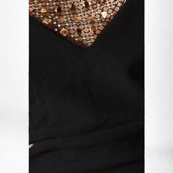 NWT Elliatt Catherine Diamante Midi Dress Black - Picture 4 of 6